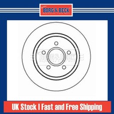 2x Brake Discs Solid For Volvo V50 MW 2.4 D5 Borg & Beck Rear 30666802 30769113