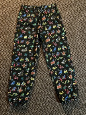 Rare Killer Acid Bug Jogger Pants (Men s Size Small) Adjustable Waist & Legs