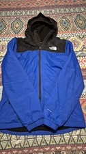 The North Face Boys Fleece Lined Rain Jacket Youth XL 18/20 Royal Blue