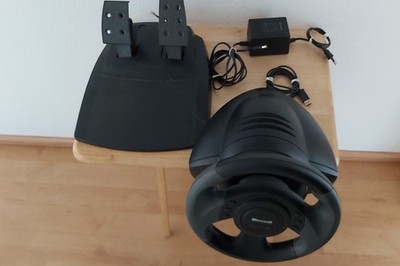 Microsoft Sidewinder Force Feedback Wheel Lenkrad und Pedale, USB