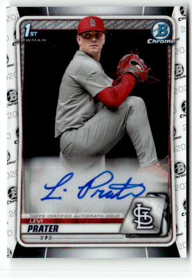 2020 Topps Bowman Chrome MLB No. CPA-LP Levi Prater On-Card Auto