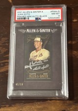 2021 Topps Allen & Ginter X Juan Soto Black Framed Mini Auto 01/10 PSA 8