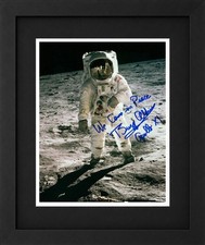 Buzz Aldrin Signed, Inscribed 8x10 Photo. We Came In Peace, Apollo 11. JSA