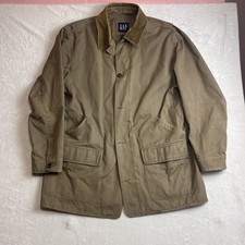 GAP Men's Khaki Barn Chore Coat Corduroy Collar Jacket Size XL