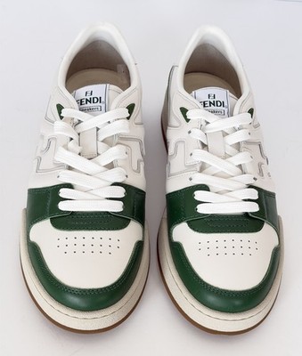 Fendi FF Match Leather White/Green Sneakers 12 US (11 Fendi