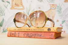 Vintage Sunglasses 1970s USA Made Retro Glam Grandma Chic Festival Disco NOS