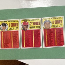 Topps 1969 Mlb Baseball Checklist Cards 1st2nd4th Series 17 126 143 361 Topps 1969 Mlb Baseball Checklist Cards 1st2nd4th Series 17 126 143 361