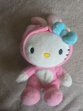 Hello Kitty Plüschfigur Stofftier, Sanrio 2010,  Hasen Outfit Ohren + Schleife