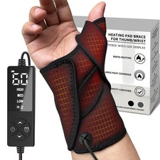 Hand Heating Pad, Heated Wrist Wrap, Wrist Heating Pad L/XL Black