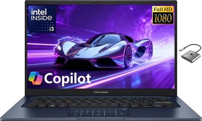 ASUS Vivobook 14 FHD Laptop Intel 6-Core i3-1315U 8GB RAM 128GB SSD w/ Accessory