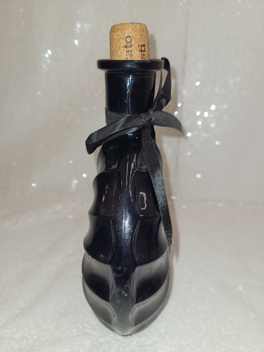 PIPISTRELLO VINTAGE DECANTER BOTTIGLIA METALLO con ETICHETTA SUGHERO 100% NATURALE ESCREMENTI DI PIPISTRELLO - Foto 5 di 7