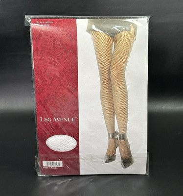 Fishnet Pantyhose Tights White Plus Size Halloween Costume Cosplay Rave Festival