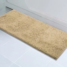 ITSOFT Plush Microfiber Long Runner - Non Slip Soft Bathroom Rug, Absorbent