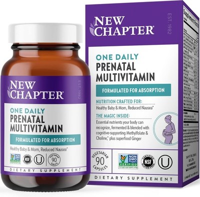 New Chapter One Daily Prenatal Multi 90ct Bb 04-2026 Pack of 2