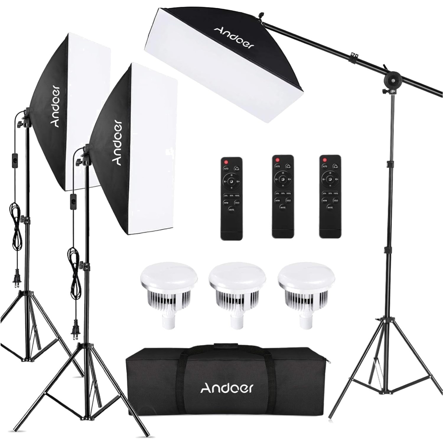 Softbox Photography Lighting Kit Professional Studio Equipment with 20"x28" S...