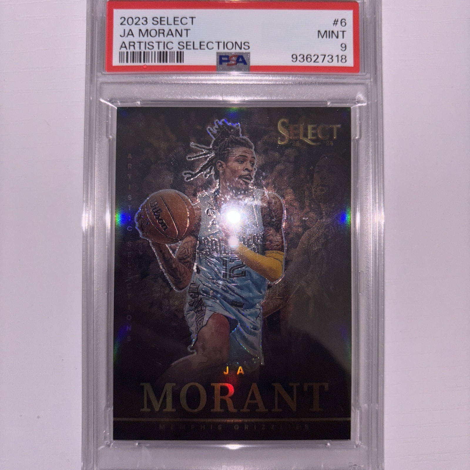 2023-24 Panini Select Ja Morant Artistic Selections Case Hit SSP RARE Grizzlies