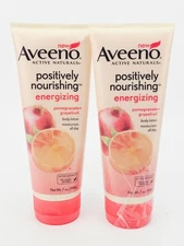 Aveeno Positively Nourishing Energizing Lotion Pomegranate Grapefruit 7oz Lot 2