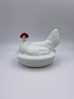 Vintage Westmoreland Milk Glass Hen on Nest Covered Dish