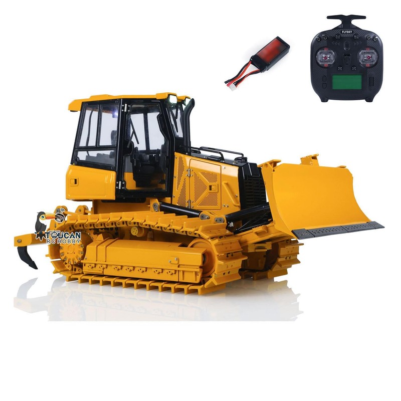 Metal 1/12 RTR RC Bulldozer D3 Engineering Vehicles 4CH Valve Light Sound Radio