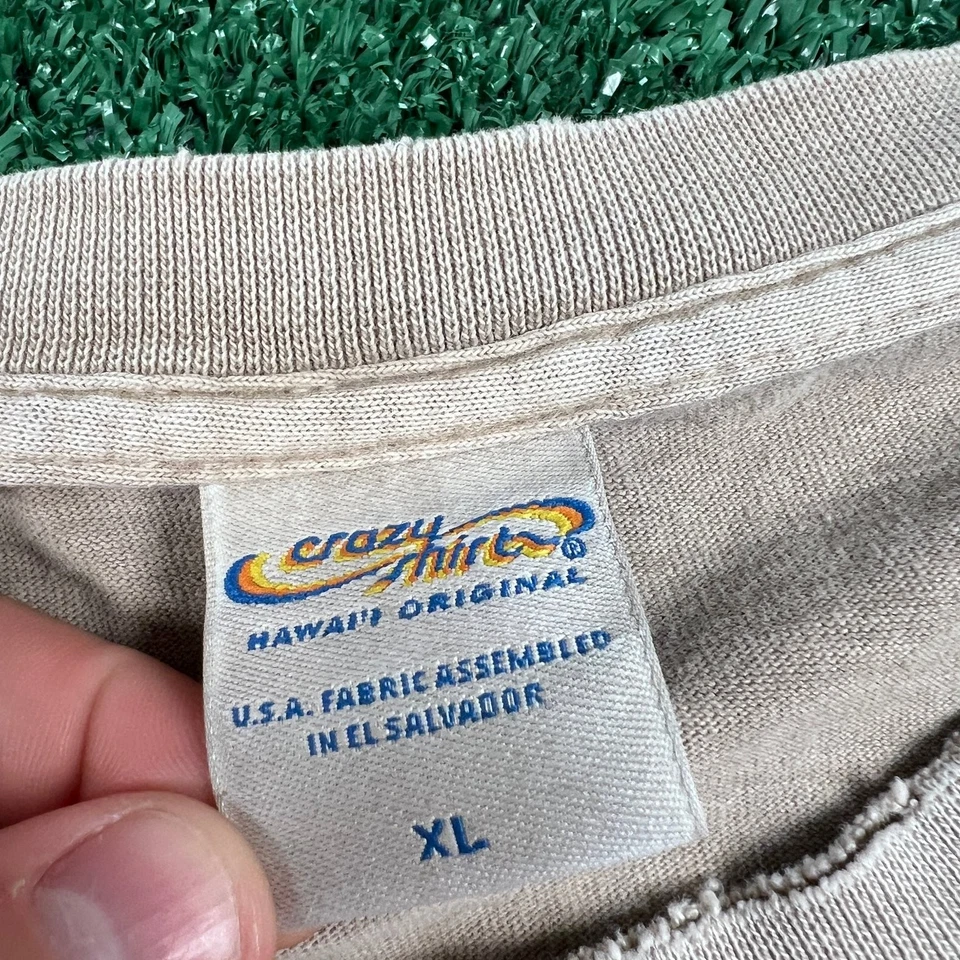 De Colección Camisa Loca Kona Café Lahaina Aloha Surf Camiseta Para Hombres XL Marrón Teñido Y2K Foto 2 de 4