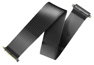 AKASA - Riser Black XL PCI-Express 3.0 x16 Riser Cable, 1m