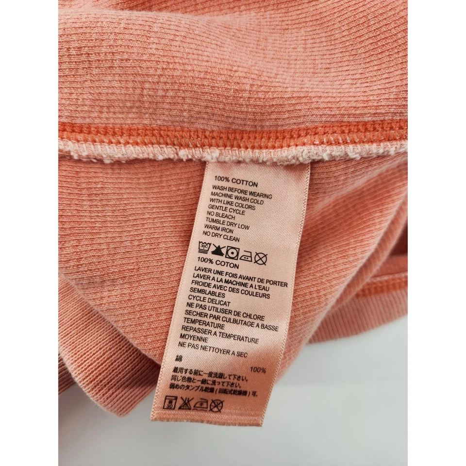 Tommy Bahama Full Zip Hoodie Sweatshirt Coral Orange Womens Medium - Image 4 of 4