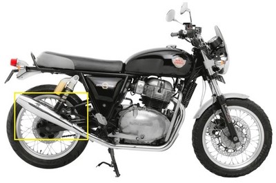 Stellar Exhaust (Gloss) (Silver) Fit for Royal Enfield INTERCEPTOR 650