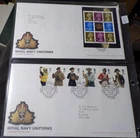 GB QEII FDC x 2. 2009 Royal Navy Uniforms Hand Cancel (458)