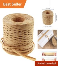 Eco-Friendly 218 Yards Raffia Paper Craft Ribbon - Perfect for Elegant Wrapping
