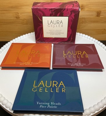 Laura Geller Party in a Palette Glamorous Gatherings 3 Face Palettes - New
