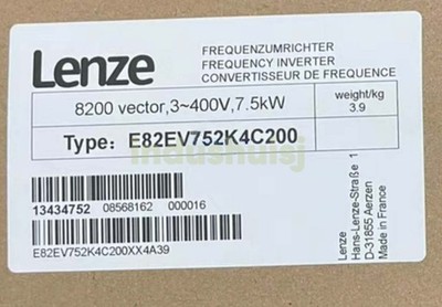 E82EV752K4C200 NEW LENZE E82EV752_4C200 Inverter 8200 Vector 7.5kW express