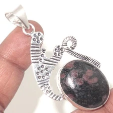 Ruby Ethnic Handmade Antique Style Pendant Jewelry 2.6 Inches M11835