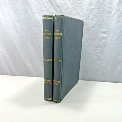 Iowa Geological Survey Annual Reports 2 Books 1934 to 1939 and 1940 to 1941