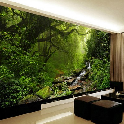 Photo Wallpaper 3d Stereo Virgin Forest Nature Landscape Wall Mural Living Room Ebay
