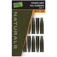 Fox Edges Naturals Power Grip Tail Rubbers Size 7 - 10 Tubes, KarpfenzubehöR