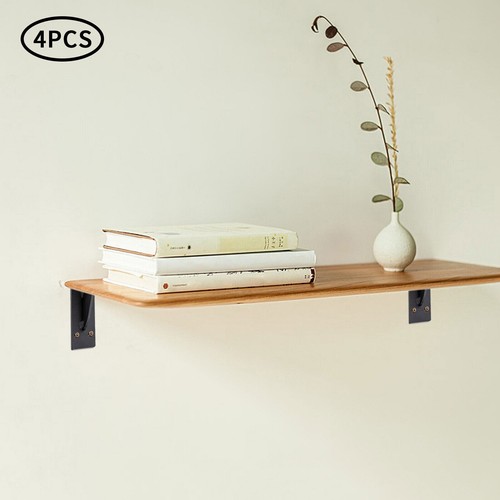  4 piezas de acero negro resistente "L" soporte de esquina junta ángulo soporte estante - 8 pulgadas - Imagen 4 de 12