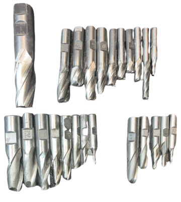 24x Round Nose 2 & 4 Flute Keyway HSS End Mills Cleveland Weldon Eclipse Pohl