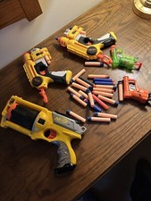 NERF N-STRIKE MAVERICK REV-6 Blaster Dart Gun Lot Jolt Laser Vintage