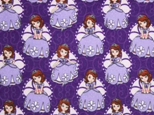 Sofia the First Sofia Poses Flannel Fabric