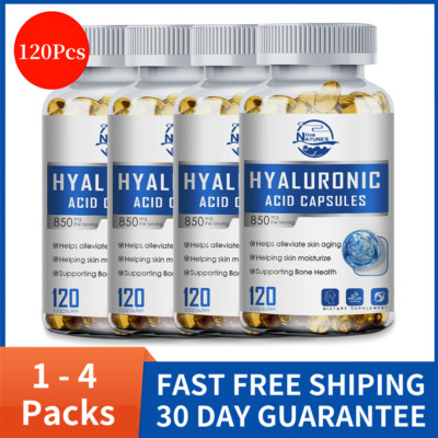 Hyaluronic Acid Supplement With Turmeric | Skin & Joint Health | 120 Capsules