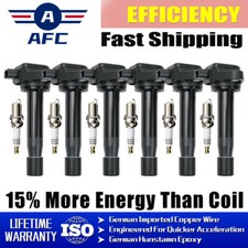6 Pack Ignition Coil Iridium Spark Plug For 2008-12 Honda Accord 3.5l V6 Uf603