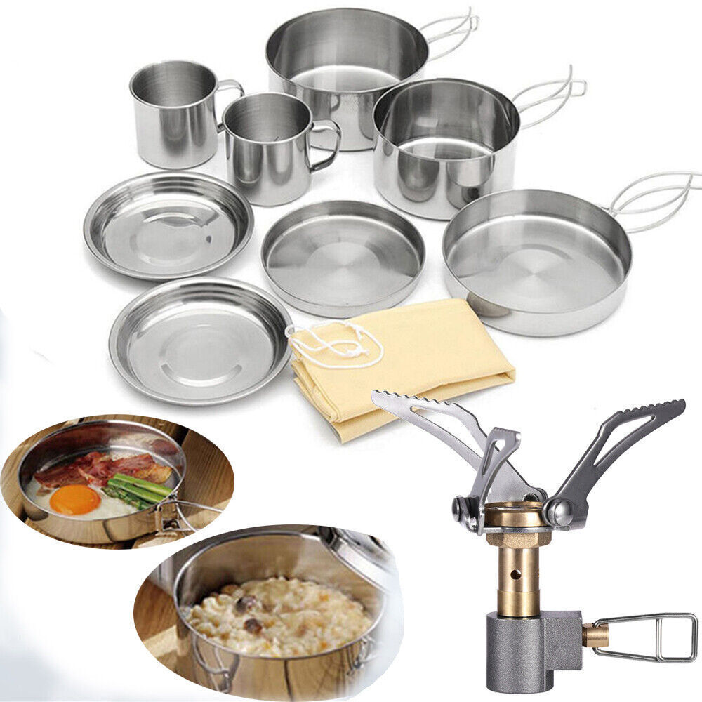 Portable Cook Set Camping Cookware Kit Outdoor Picnic Hiking Cooking