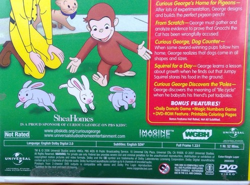 Curious George: Zoo Night and Other Animal Stories! (DVD, 2007) - Zdjęcie 7 z 7