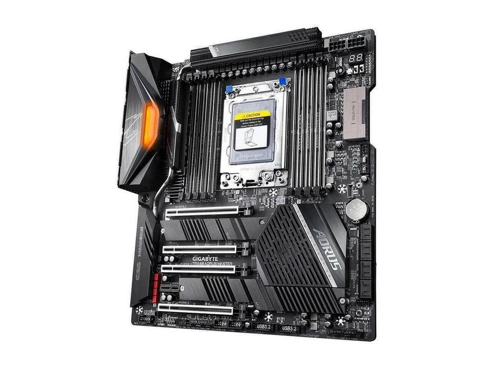 AORUS Gigabyte TRX40 MASTER Motherboard CPU TRX40 AMD Ryzen DDR4 WiFi 10GbE - Image 4 of 4