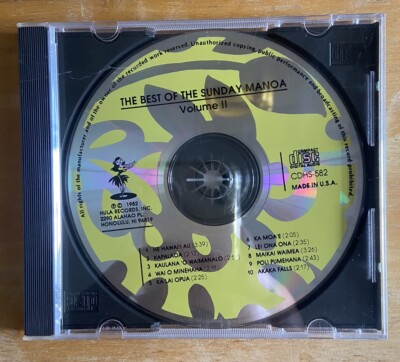 The Best of Sunday Manoa Volume II CD 1988 Hawaiian Music [No Front Cover Art]