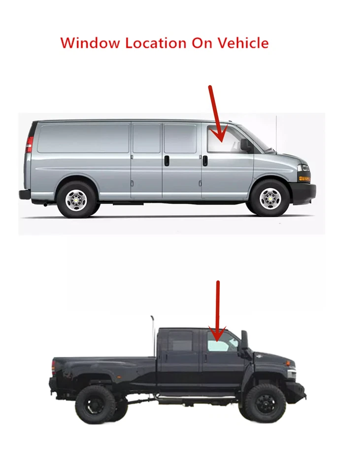 Fit Chevrolet Express Kodiak Passenger Right Side Front Door Window Glass Foto 2 de 4