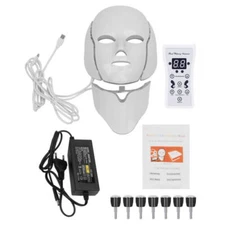 7 Color LED Face Mask Photon Light Therapy, Skin Care Mask for Face and Neck