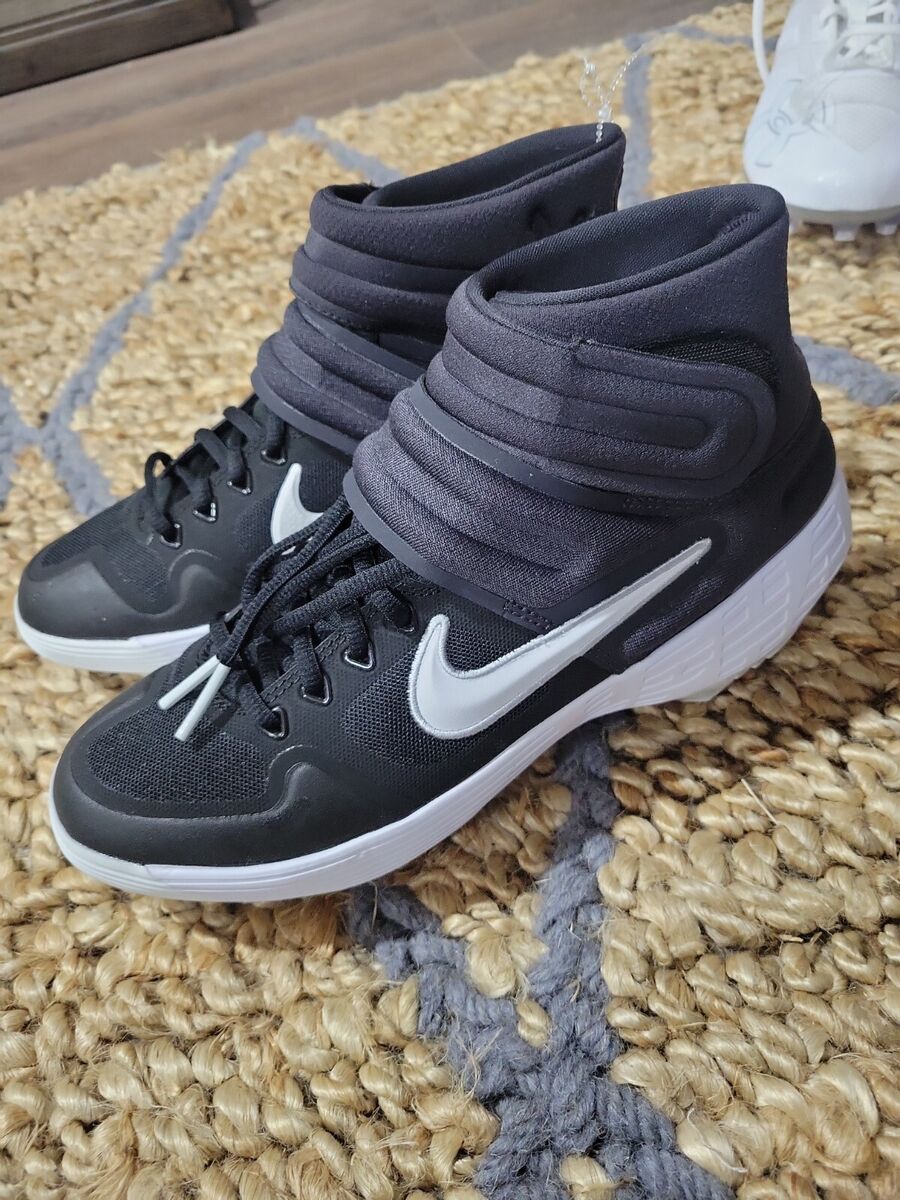 Nike Alpha Huarache Elite 2 Mid Metal Baseball Cleats Black Nike Alpha Huarache Elite 2 Mid Metal Baseball Cleats Black