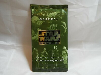 STAR WARS CCG DAGOBAH BLACK BORDER SEALED BOOSTER PACK OF 9 CARDS