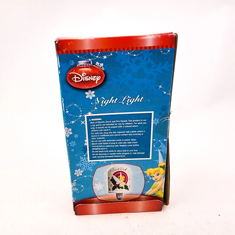 Vintage Disney Tinker Bell Navidad Noche Luz 2009 en Caja Aparece Mensaje Foto 4 de 4